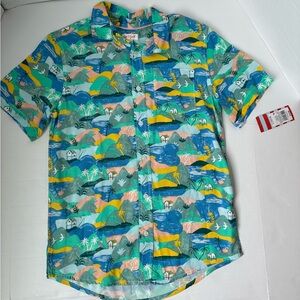 Boys NWT CAT & JACK Casual Button Down 12/14